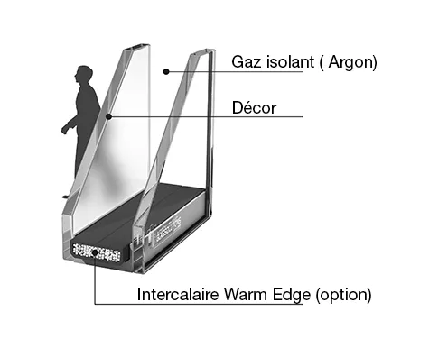 Vitrage décoratif WIBAIE composition