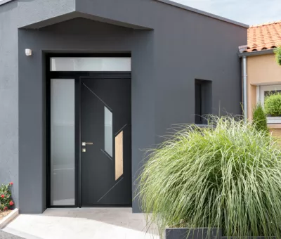 Portes d'entrée Acier 85 mm style contemporain.