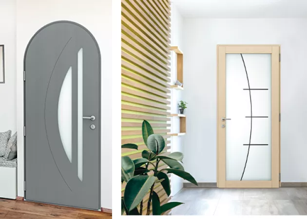 Portes d'entrée en bois aluminium WIBAIE