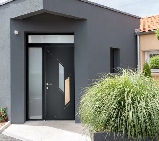 Portes d'entrée Acier 85 mm style contemporain.